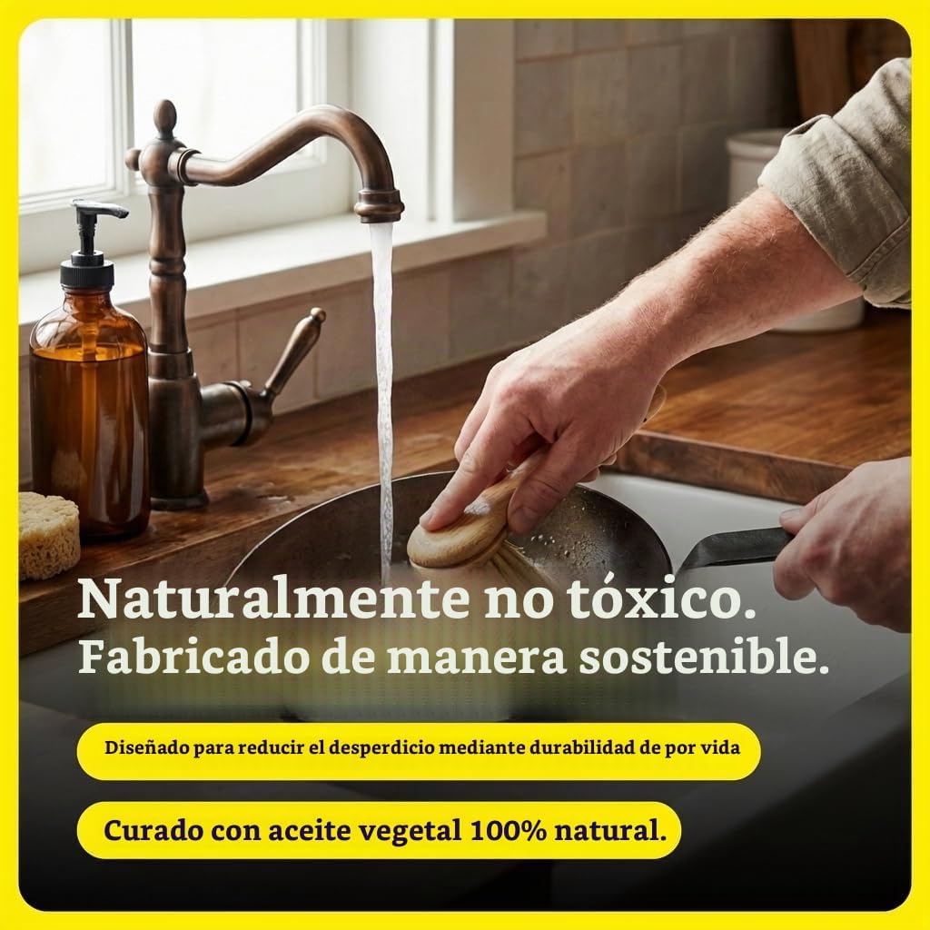 Sartén de acero al carbono de Lodge, 8", Negro | Sartén ligera...