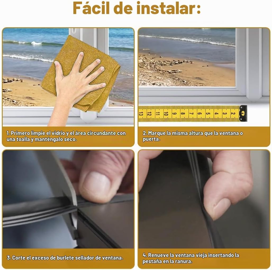 Junta de montaje para ventana de 1\/4 de pulgada con borde de burbu...