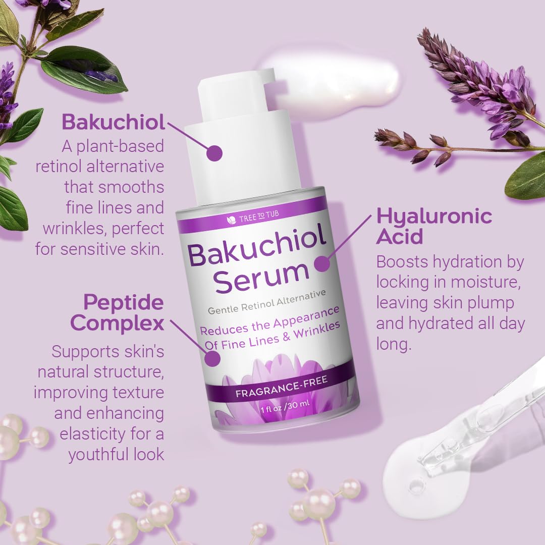 Tree To Tub Bakuchiol - Suero alternativo de retinol suave para la...