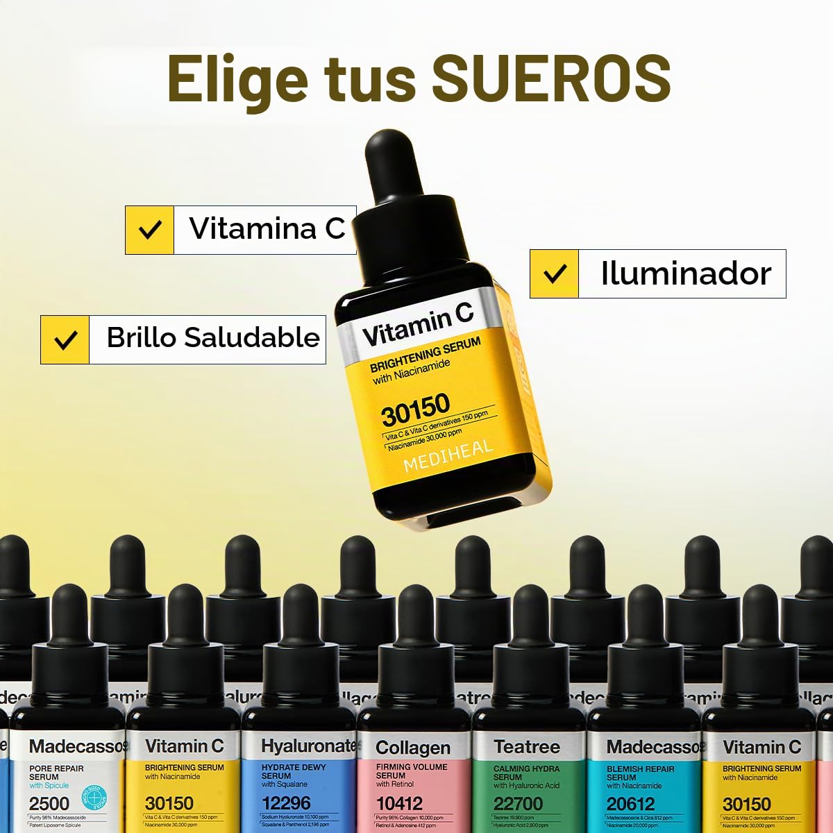 MEDIHEAL Suero Iluminador de Vitamina C (1.35 fl oz, 1 Paquete) - C...