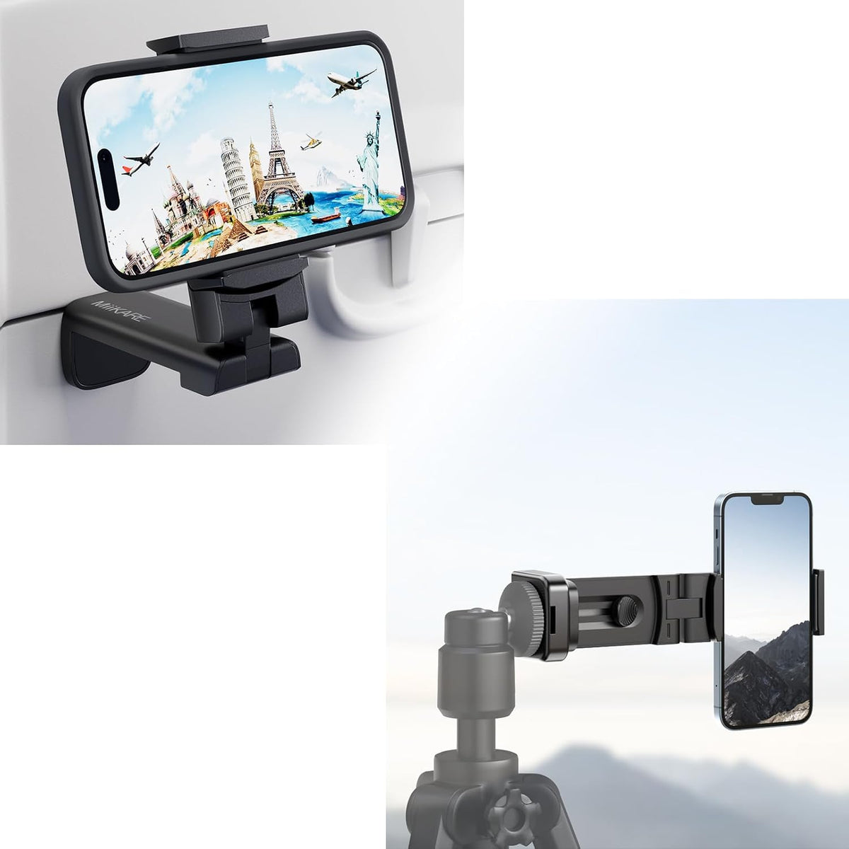 MiiKARE Soporte de teléfono para trípode, soporte universal para te...