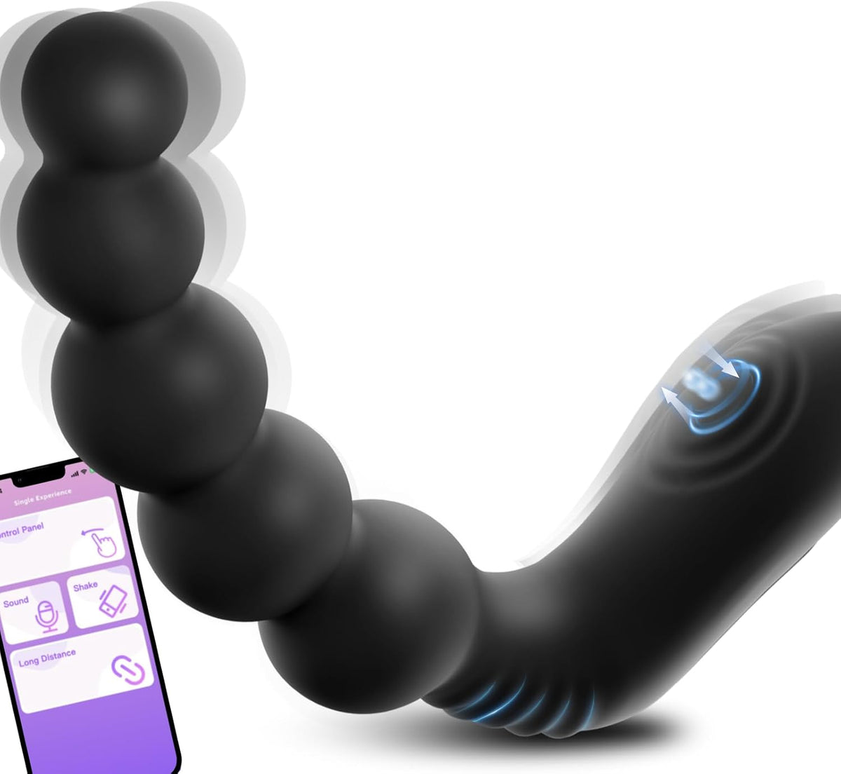 Juguete sexual anal, masajeador de próstata vibrador con ajustable...