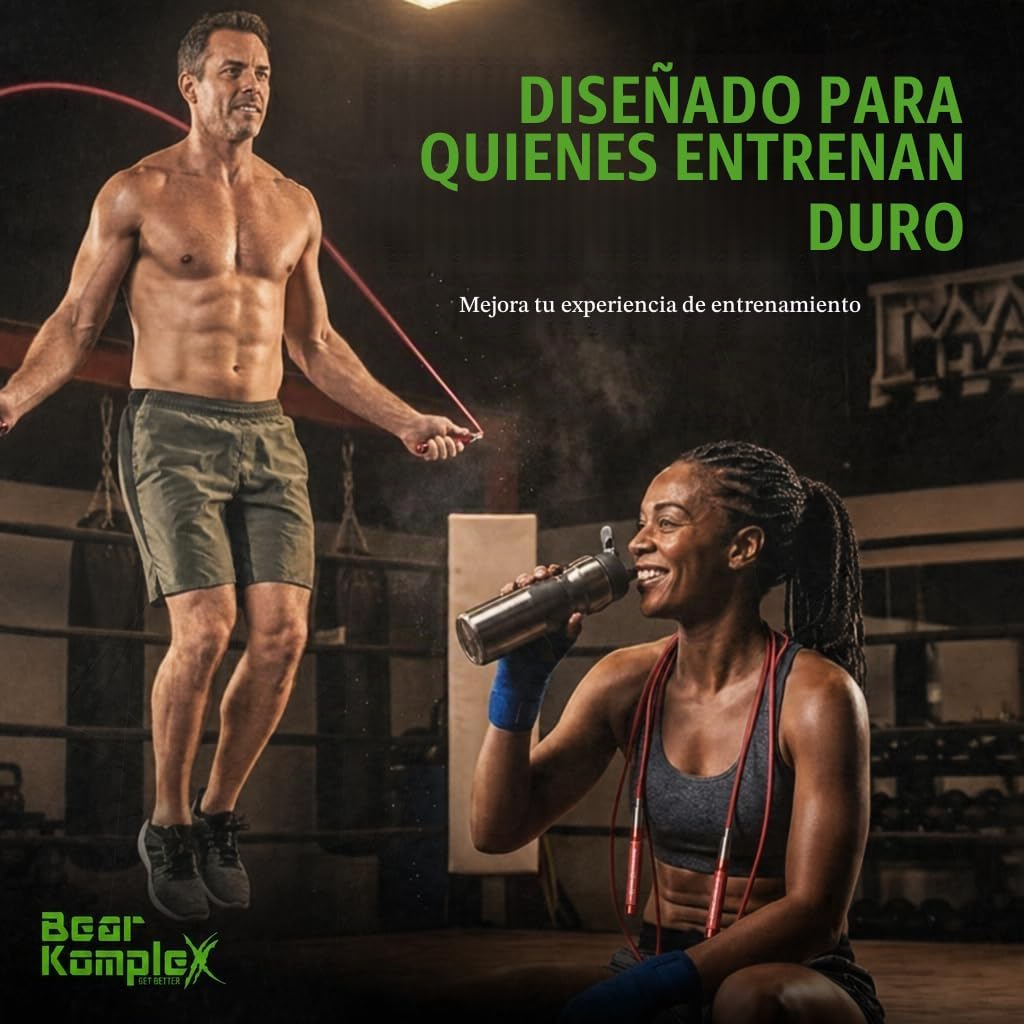 Bear KompleX Speed Jump Rope - Cuerda para saltar ajustable sin e...