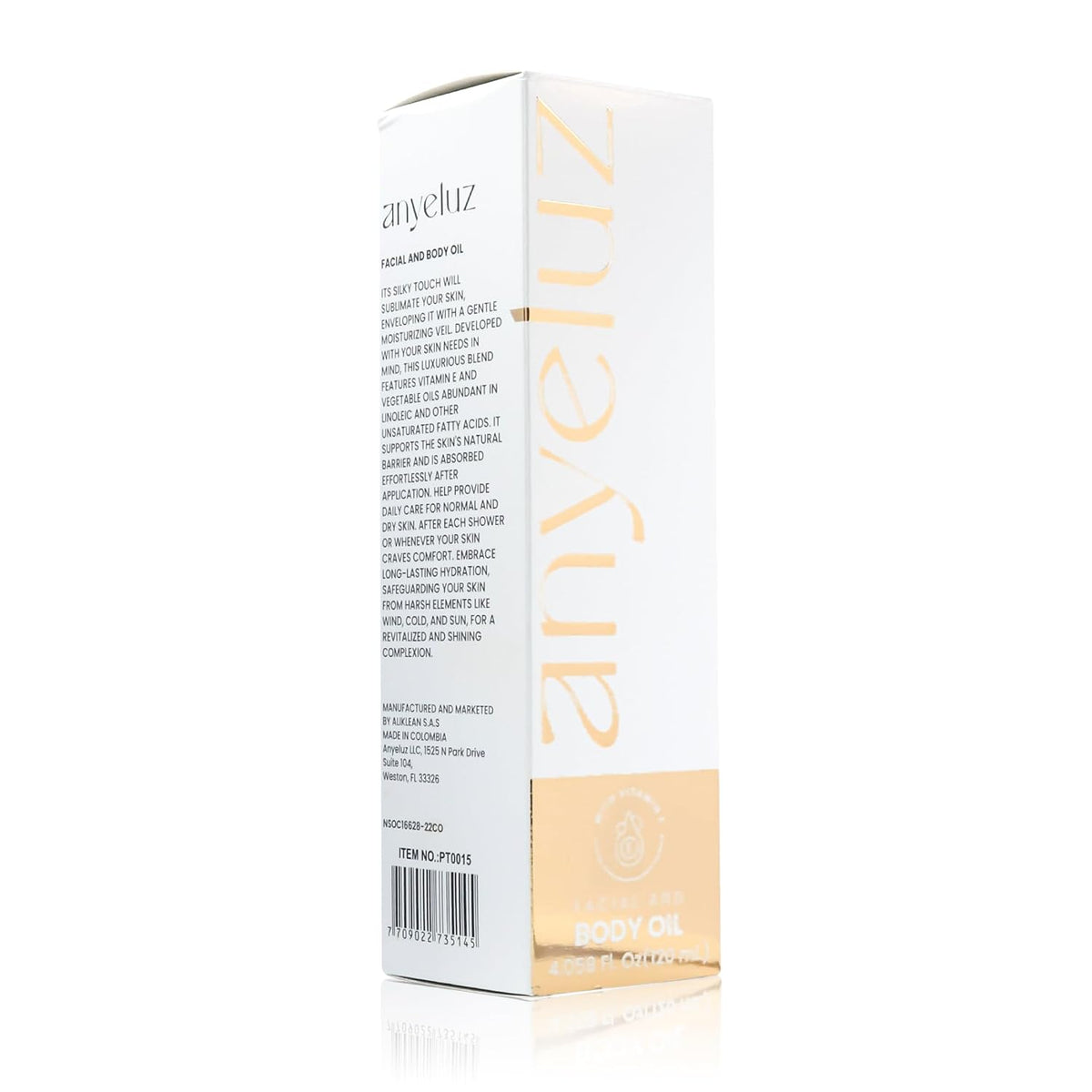 ANYELUZ Aceite Facial y Corporal con vitamina E, Fórmula antiedad d...