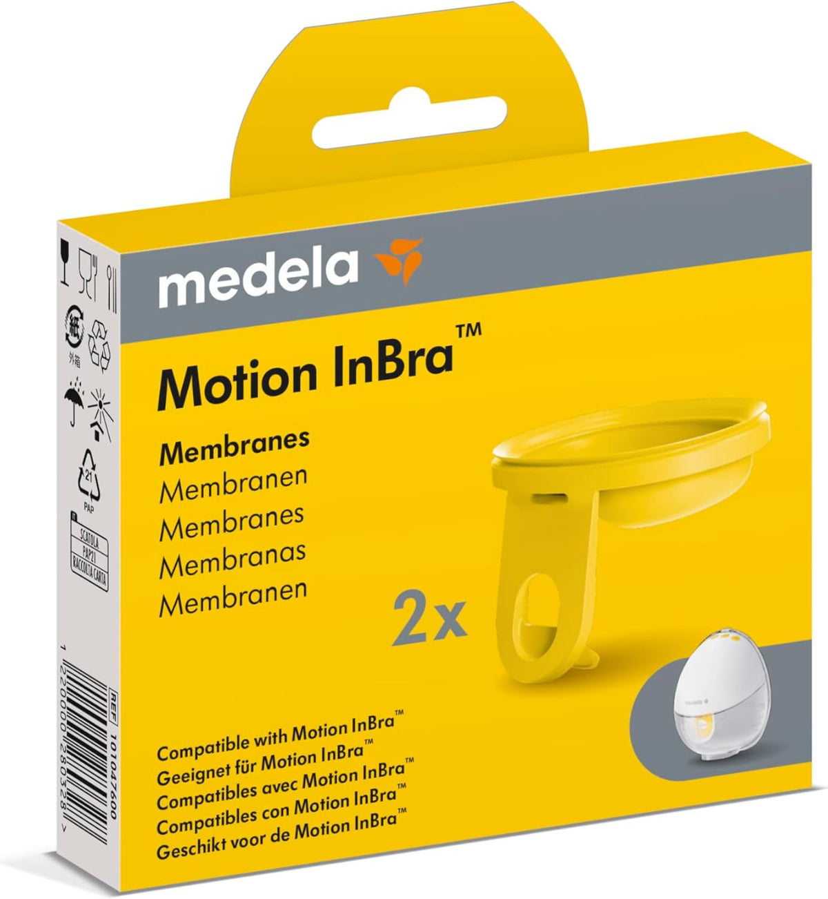 Medela Membrana de repuesto, paquete de 2, diseñada para el extract...