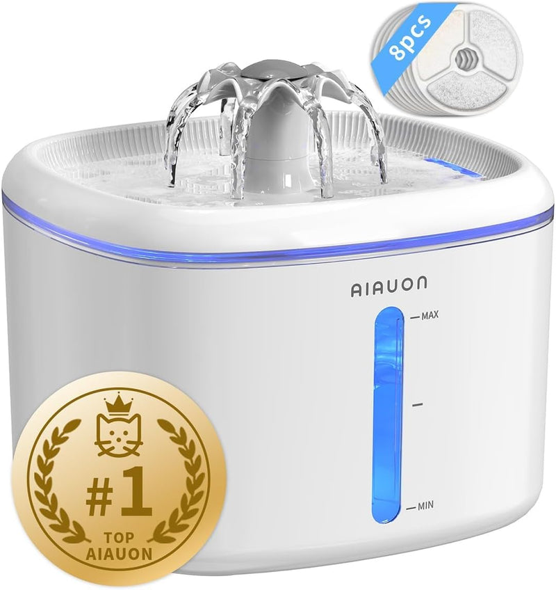 Fuente de agua para gatos, fuente para gatos de 84 onzas \/ 2.5 L,...