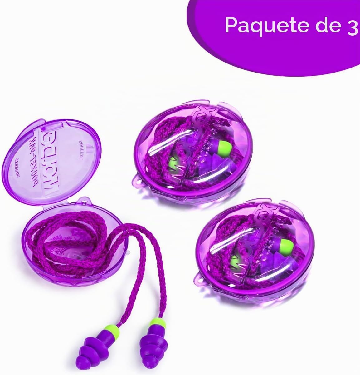 MOLDEX - Tapones para los oídos reutilizables con cable, paquete de...