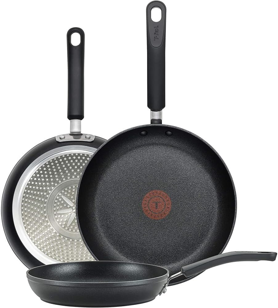 T-fal Experience Juego de sartenes antiadherentes 3 piezas, 8, 10.2...