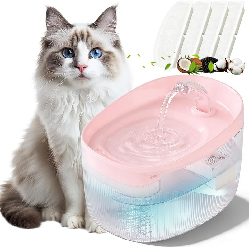 Delightpaw Fuente de agua para gatos, 74 oz\/2.2 L, fuente de agua...