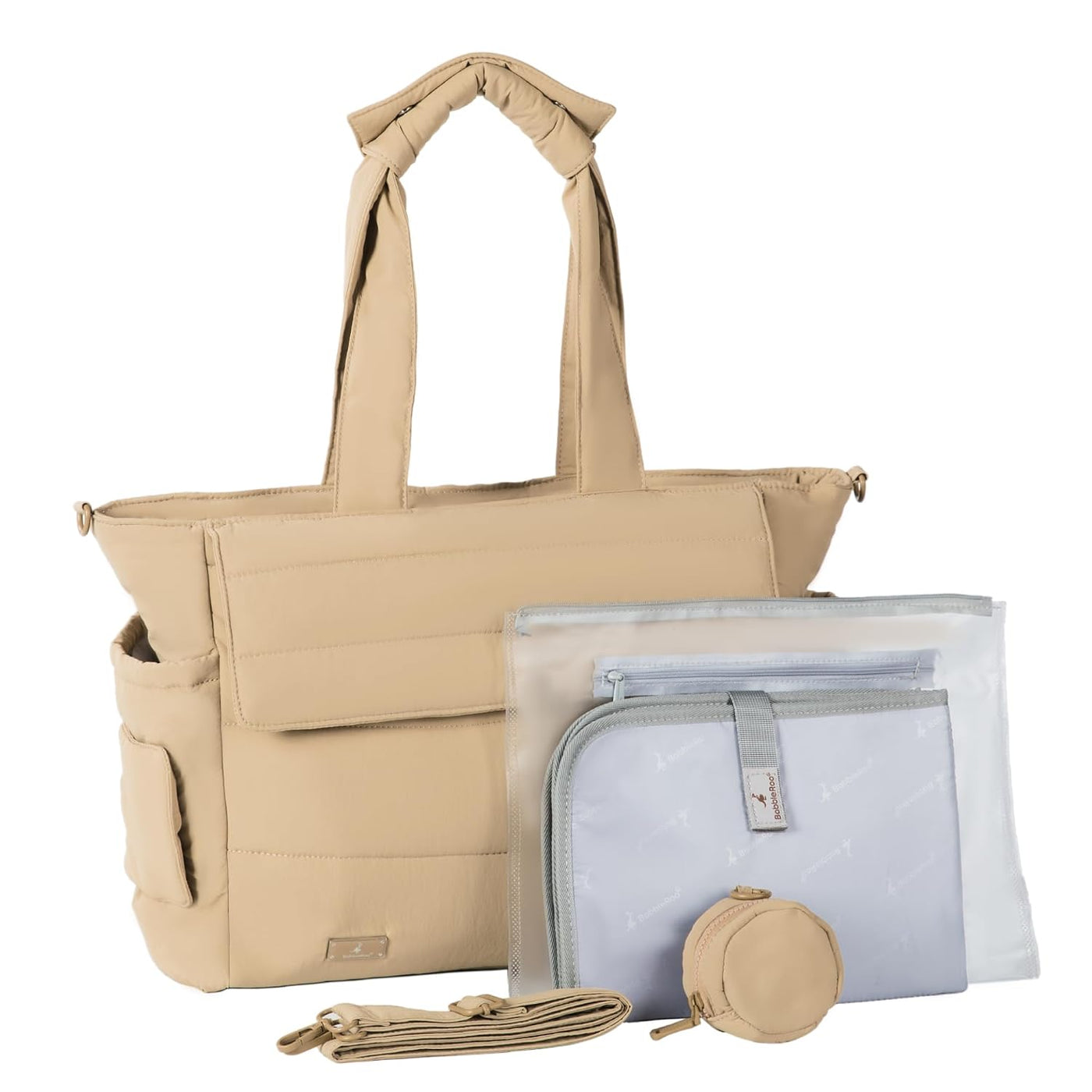 BabbleRoo Flo Tote - Bolsa de pañales, 14 bolsillos para recién nac...