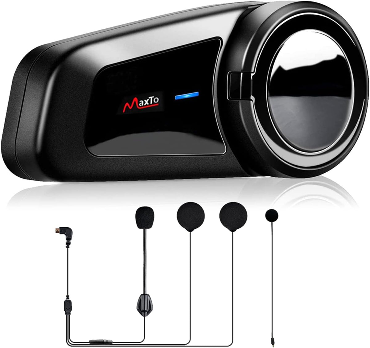 QSPORTPEAK M2 - Kit de intercomunicación Bluetooth para casco de mo...