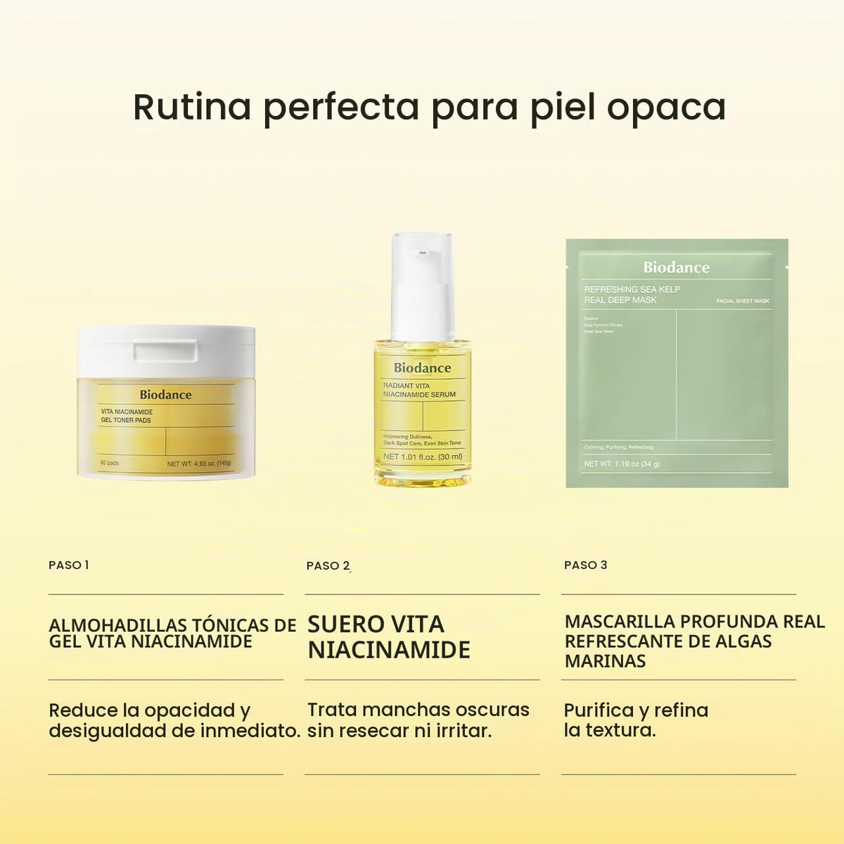 BIODANCE Radiant Vita - Suero de niacinamida, para un cuidado unifo...