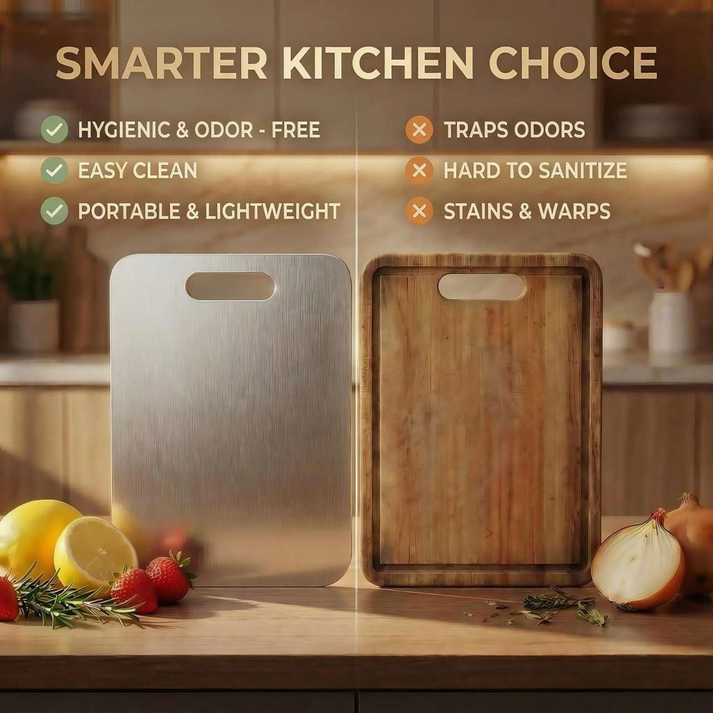 3 tablas de cortar de acero inoxidable para cocina, juego de tablas...