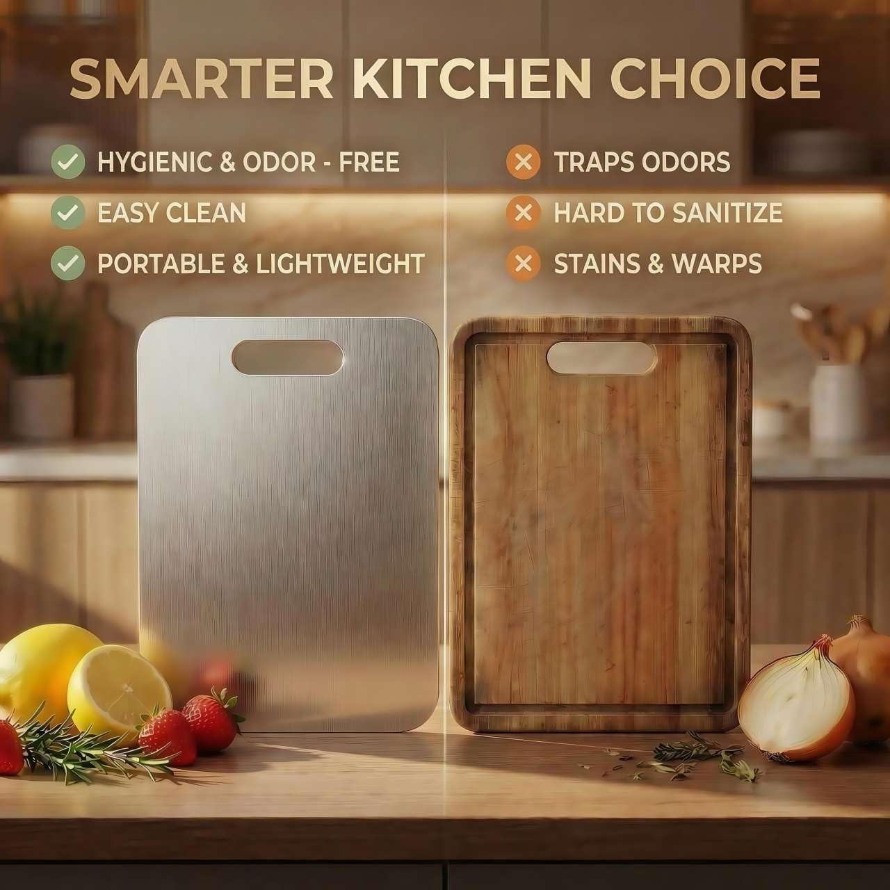 3 tablas de cortar de acero inoxidable para cocina, juego de tablas...