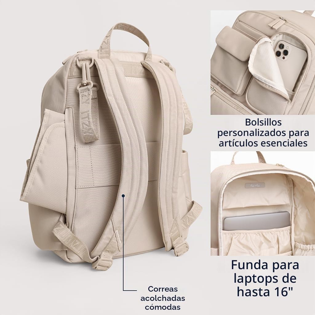 Itzy Ritzy Mochila para pañales utilitaria: cuenta con 17 bolsillos...