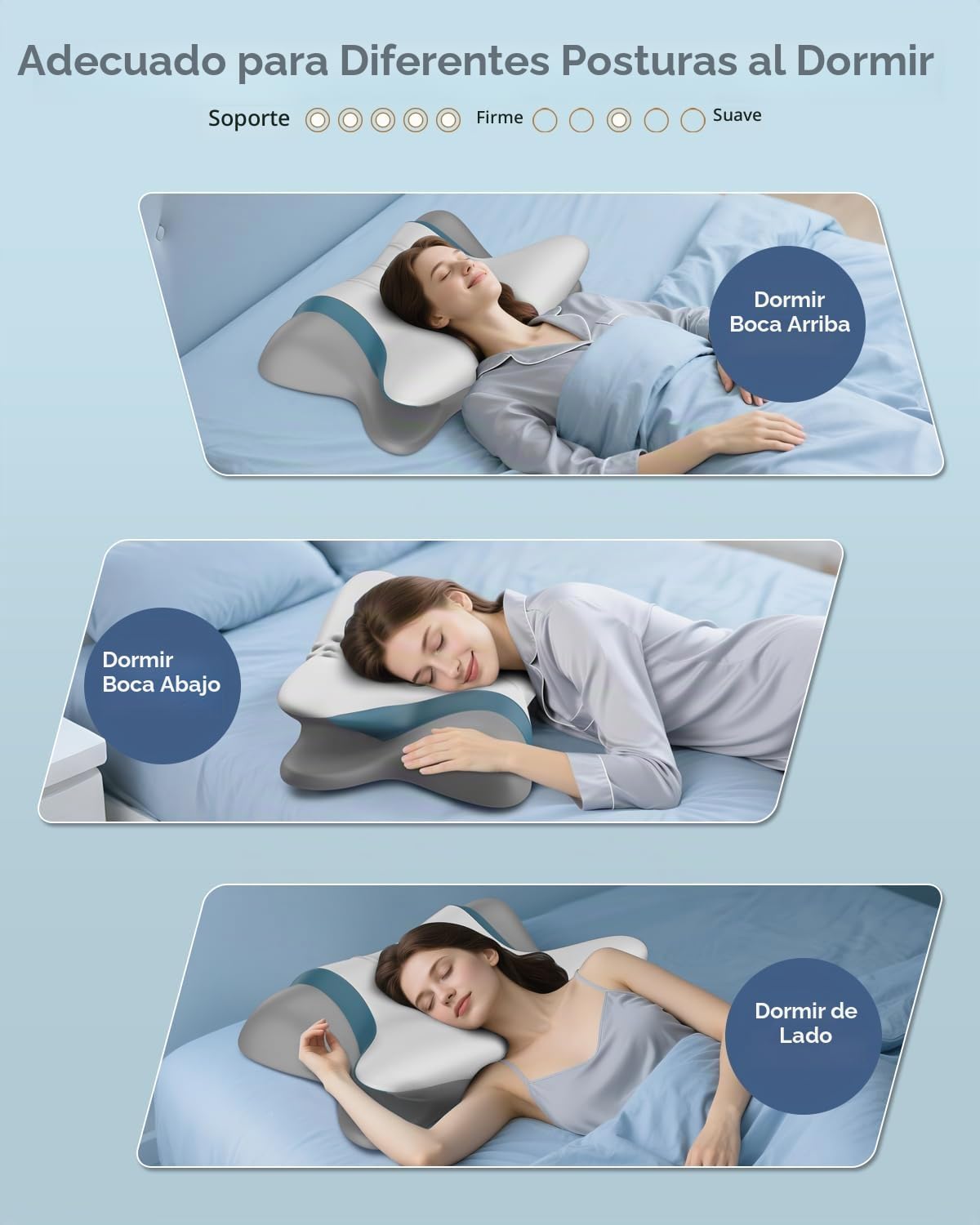 Almohada de cuello cervical para aliviar el dolor – Almohada ergonó...