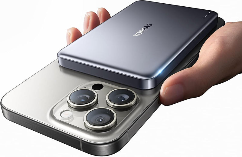 TORRAS MiniMag Power Bank, cargador portátil magnético ultrafino de...
