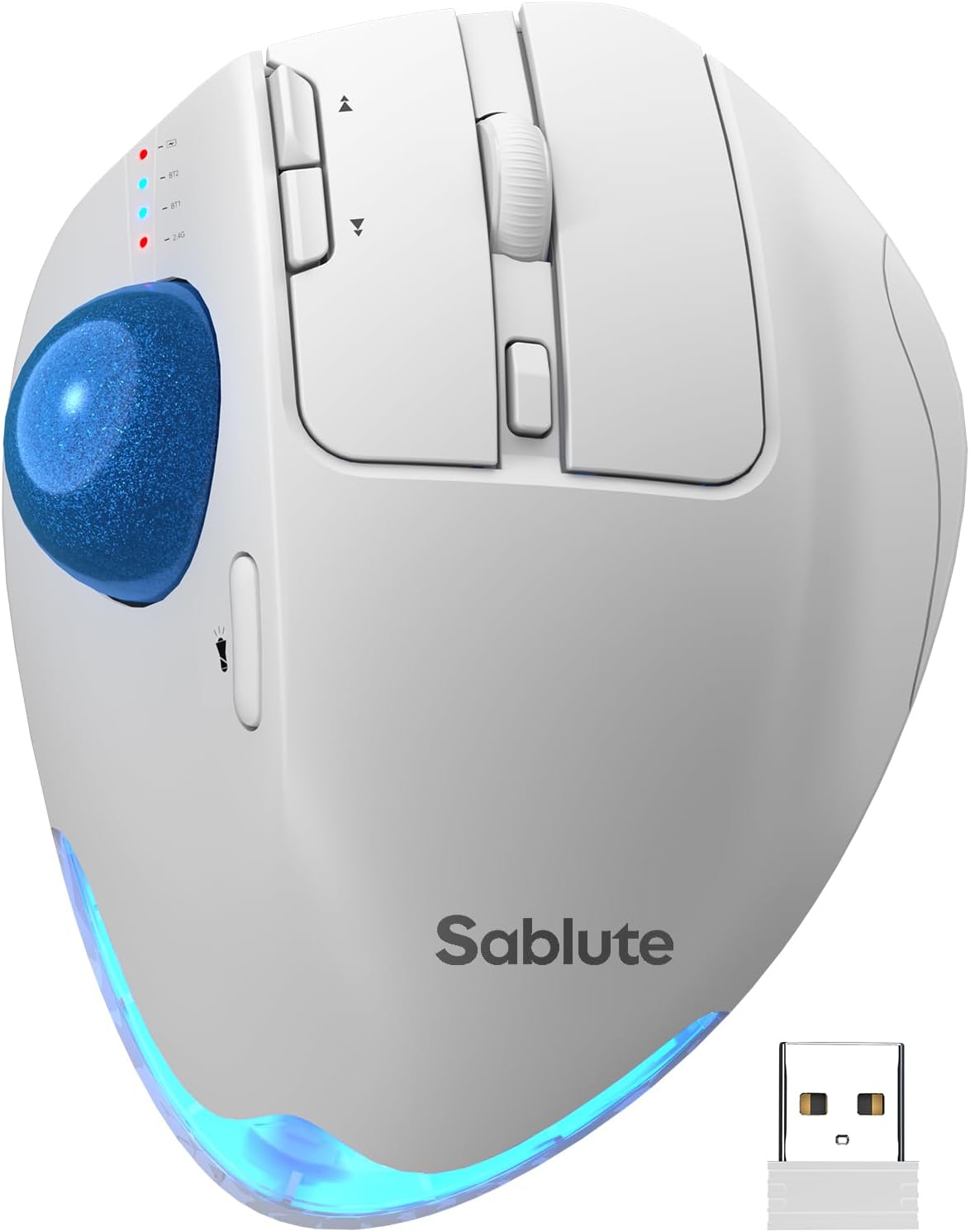 Ratón de Trackball inalámbrico, ángulo ajustable recargable | Ratón...