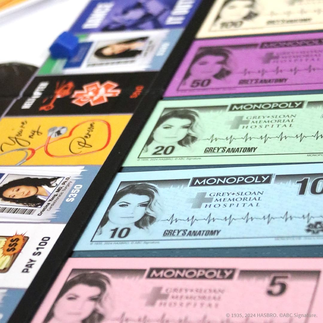 Monopoly: Grey"s Anatomy - Juego de mesa | Con ferry, portapape...