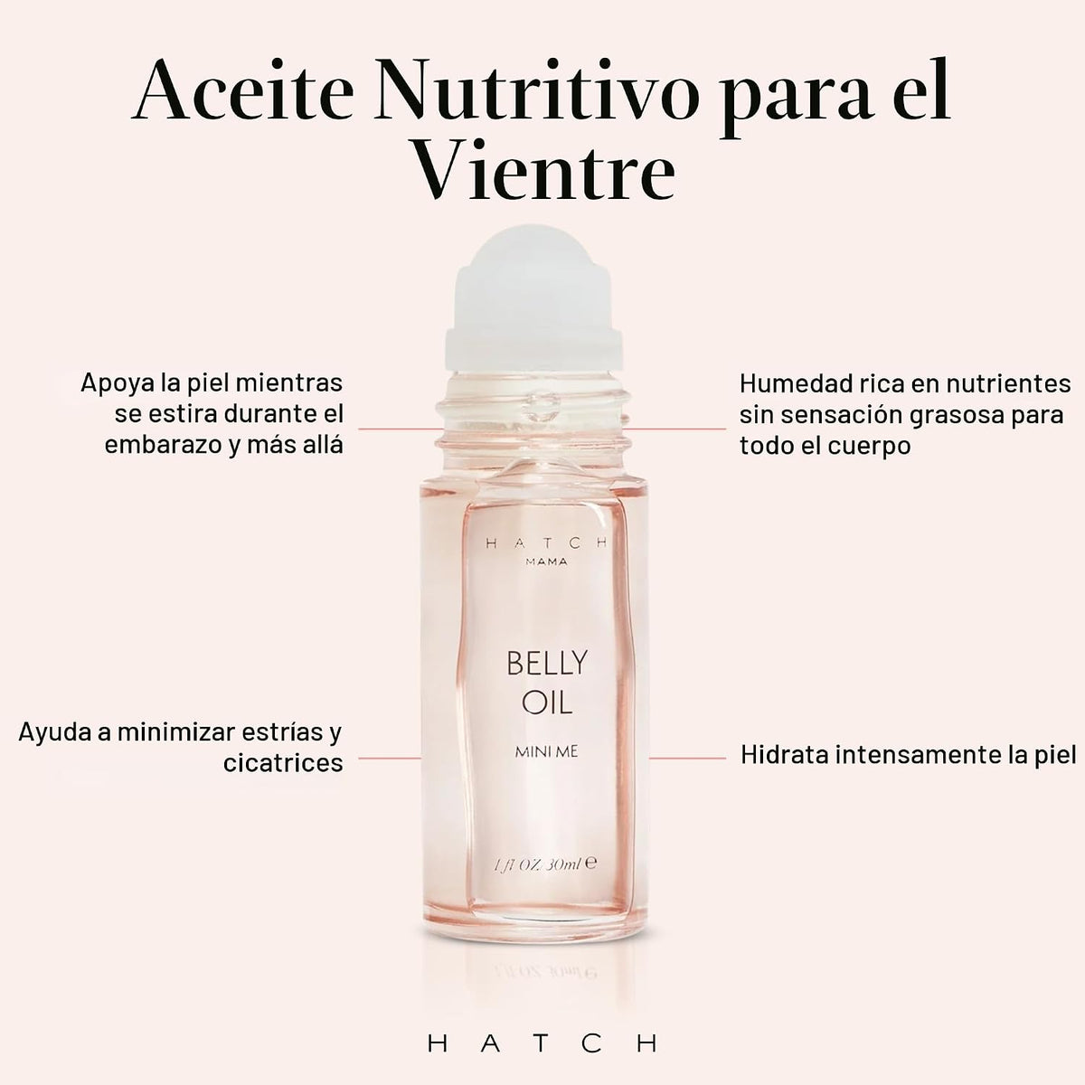 HATCH Belly Oil Roller, cuidado de la piel corporal durante el emba...