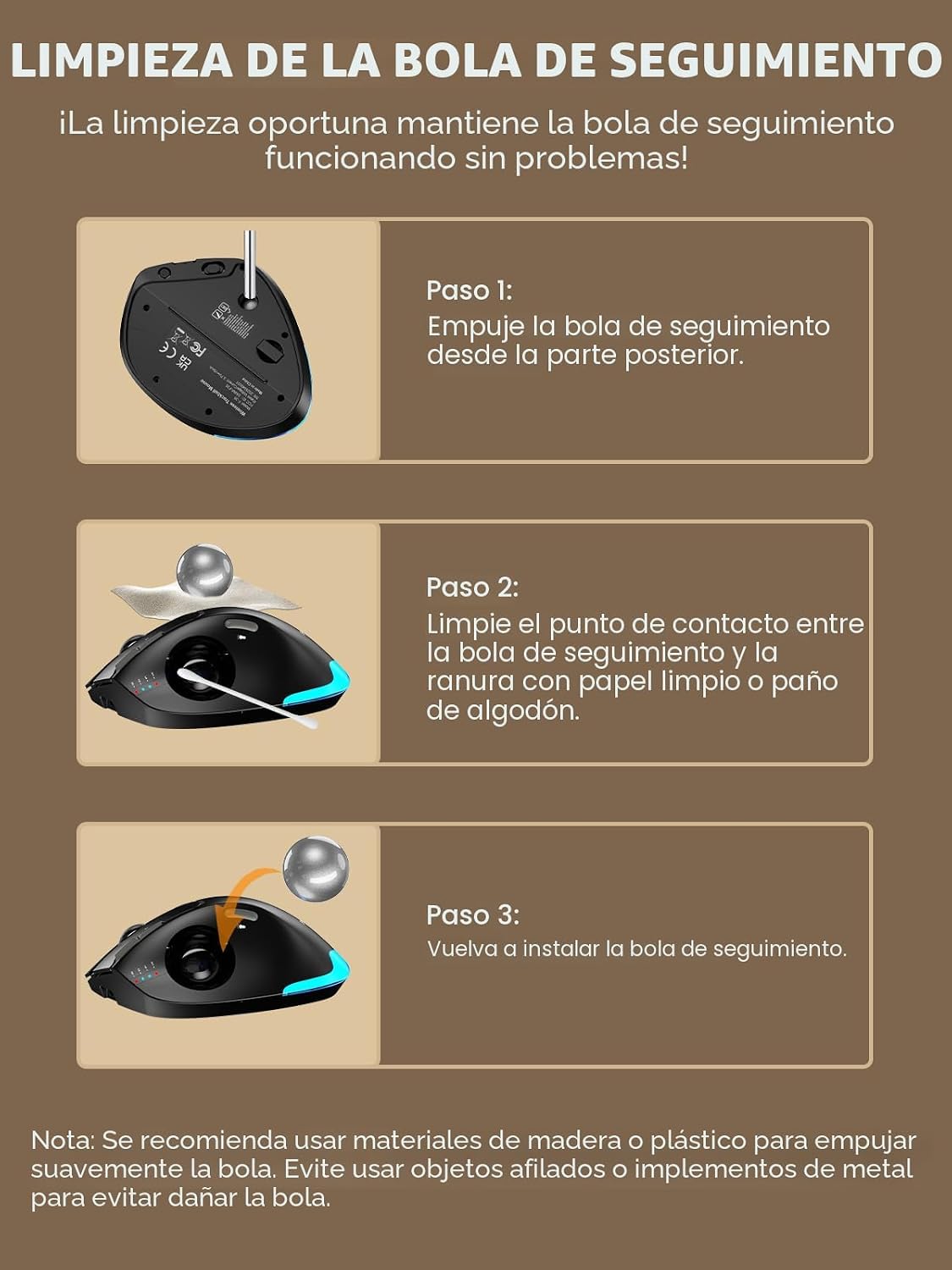 Ratón inalámbrico ergonómico, ángulo ajustable recargable de 0°\/18...