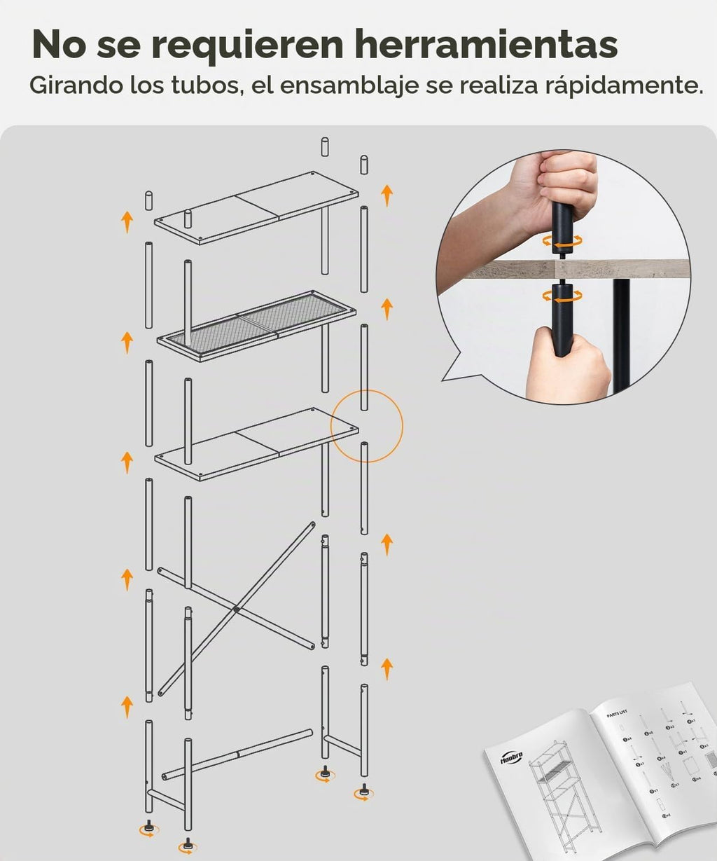 HOOBRO Almacenamiento Sobre el Inodoro, Organizador de Baño de 3 Ni...