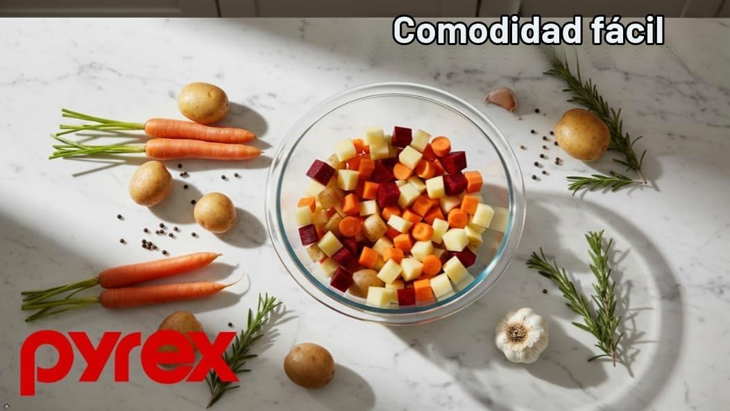 Pyrex 323 Cuenco de vidrio transparente de 1.5 cuartos de galón, fa...