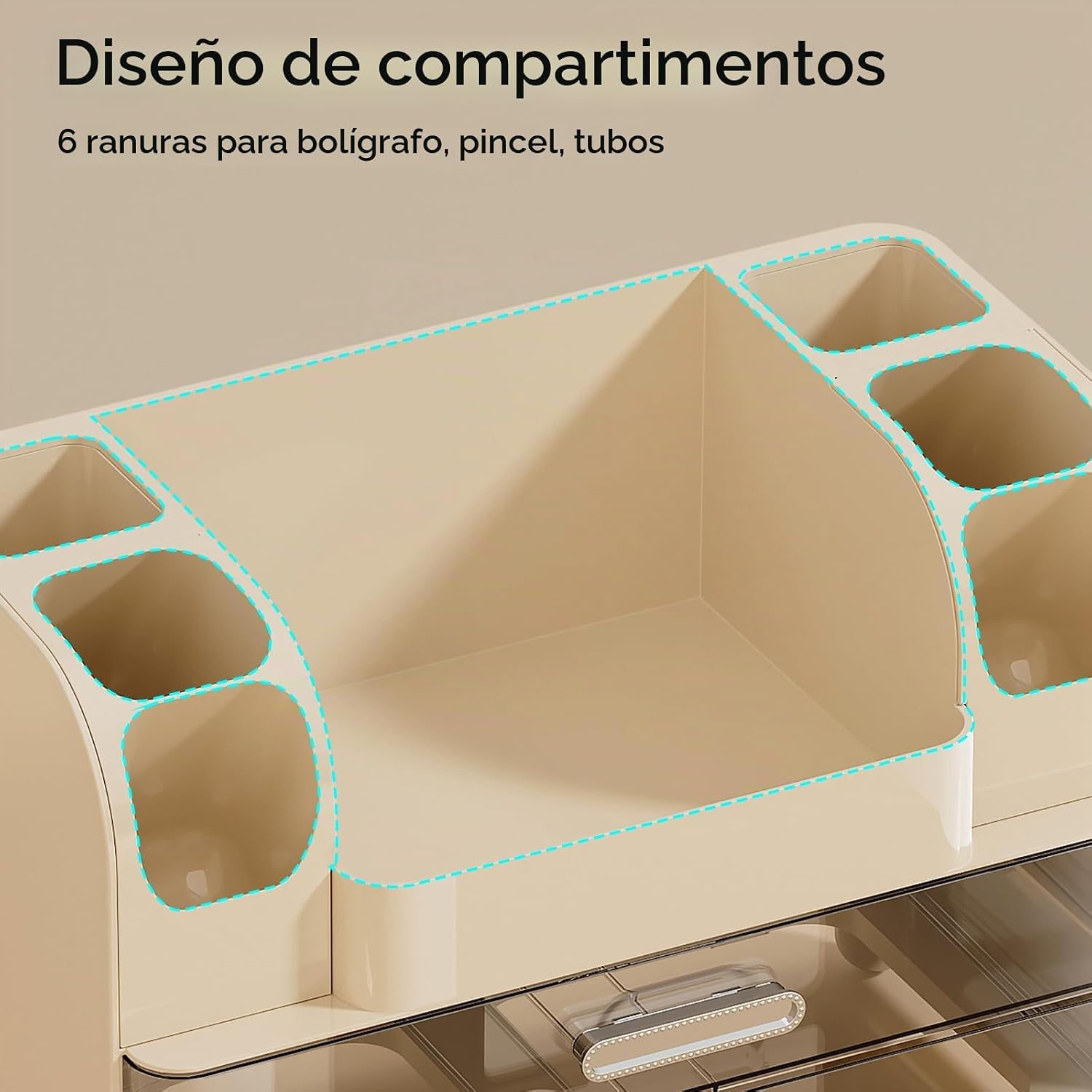 UFORU Organizador de maquillaje para encimera con 2 cajones grandes...
