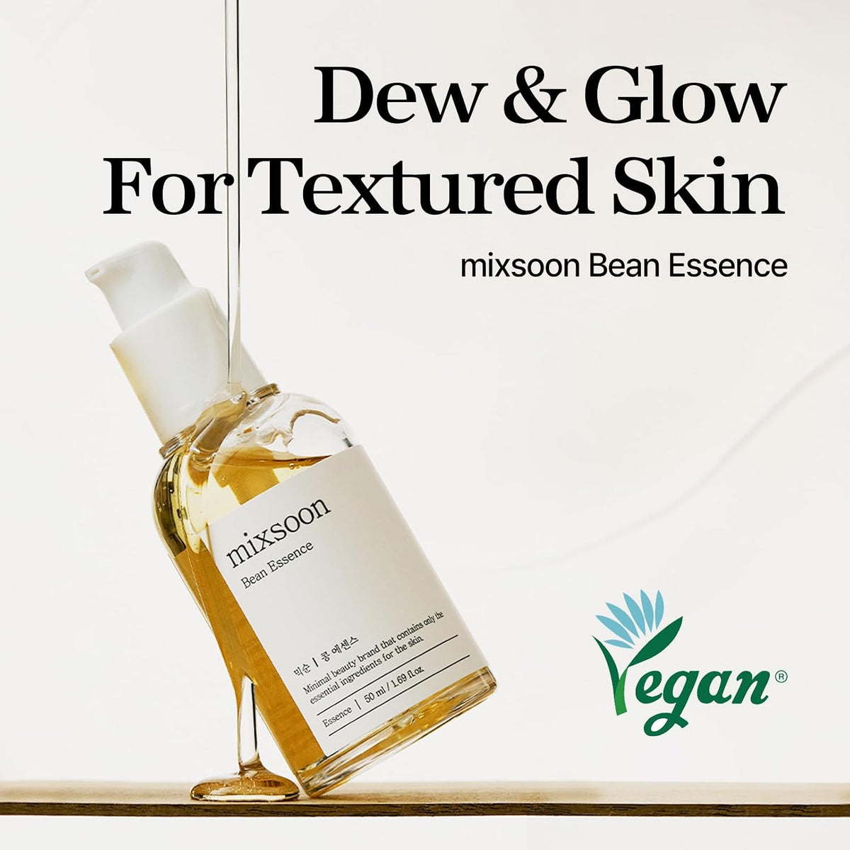 mixsoon Bean Essence - Cuidado de la piel coreano, suave esencia ex...