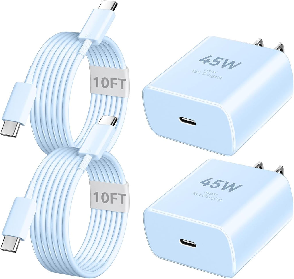Cargador para iPhone 17, 16, 15 Pro Max, carga rápida, cargador USB C de 45 W, cable de carga rápida de 3 metros