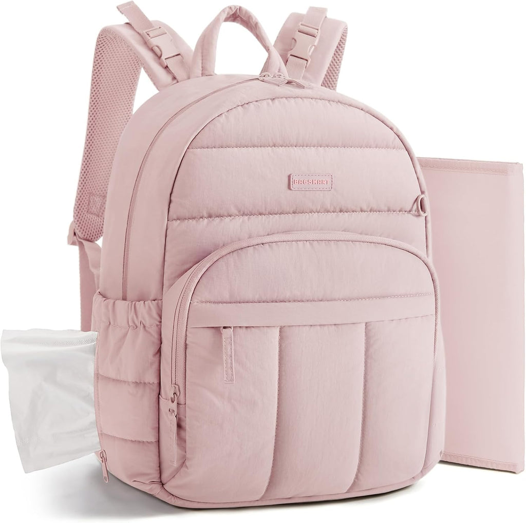 BAGSMART Mochila para pañales, bolsa de pañales hinchada con múltip...