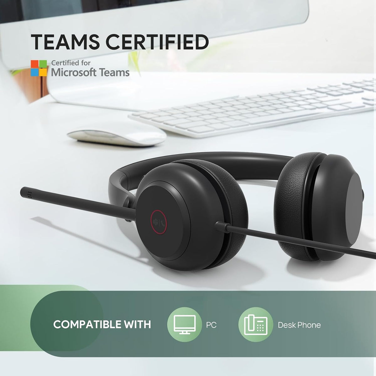 Yealink Auriculares con cable UH35, USB-A, micrófono con cancelació...