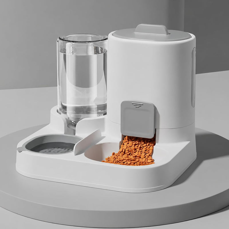 Dispensador automático de comida para gatos y cuenco de agua, alime...