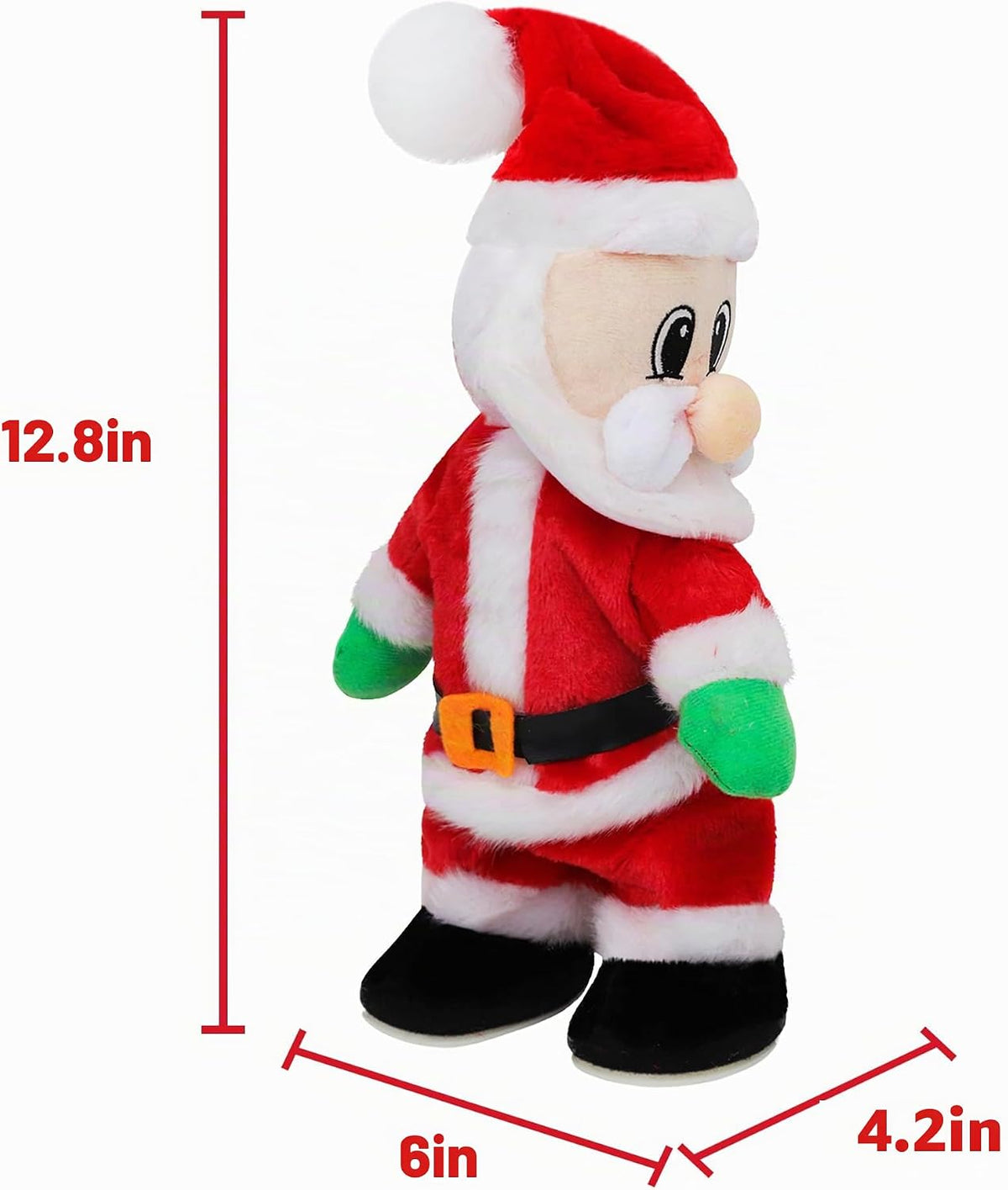 Holiberty Twerking Santa Divertida Decoración de Navidad Suave Pelu...