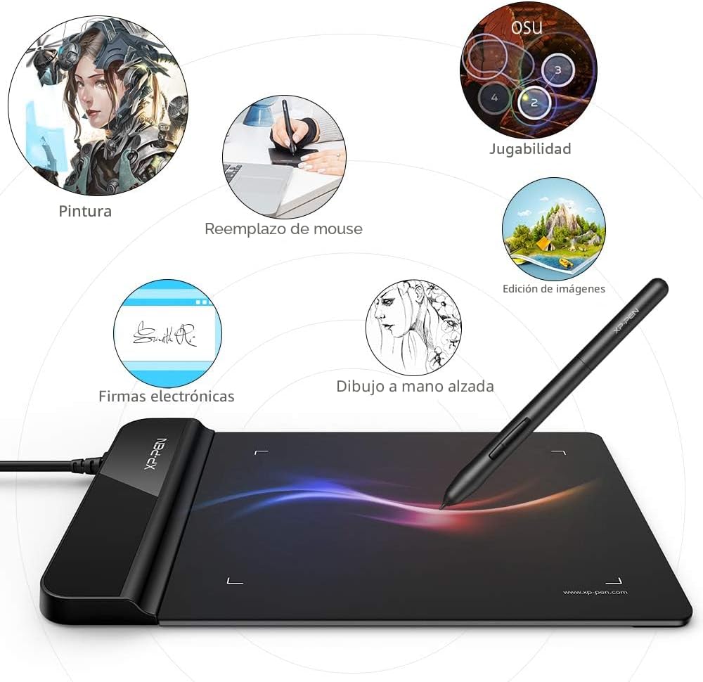 Tableta de dibujo XPPen G430S OSU, tableta de dibujo gráfico con lá...