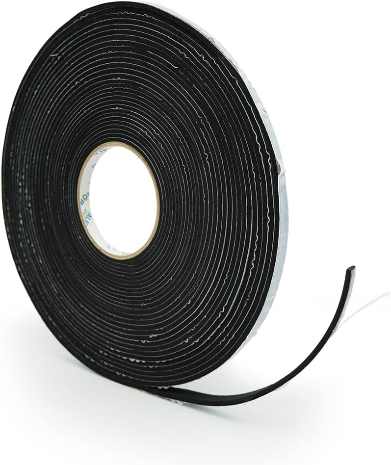 Alenor EPDM - Cinta aislante de espuma negra autoadhesiva de 1\/8 x...