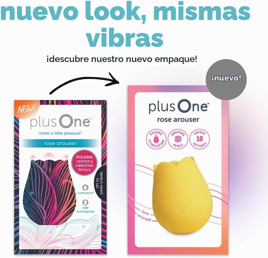 plusOne Vibrador Rose Toy para mujer, estimulador de pezón y clítor...