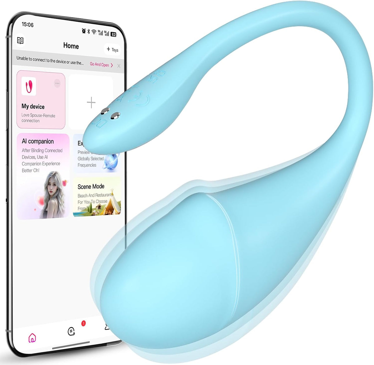 Vibrador portátil para mujer, con control remoto por aplicación, ju...