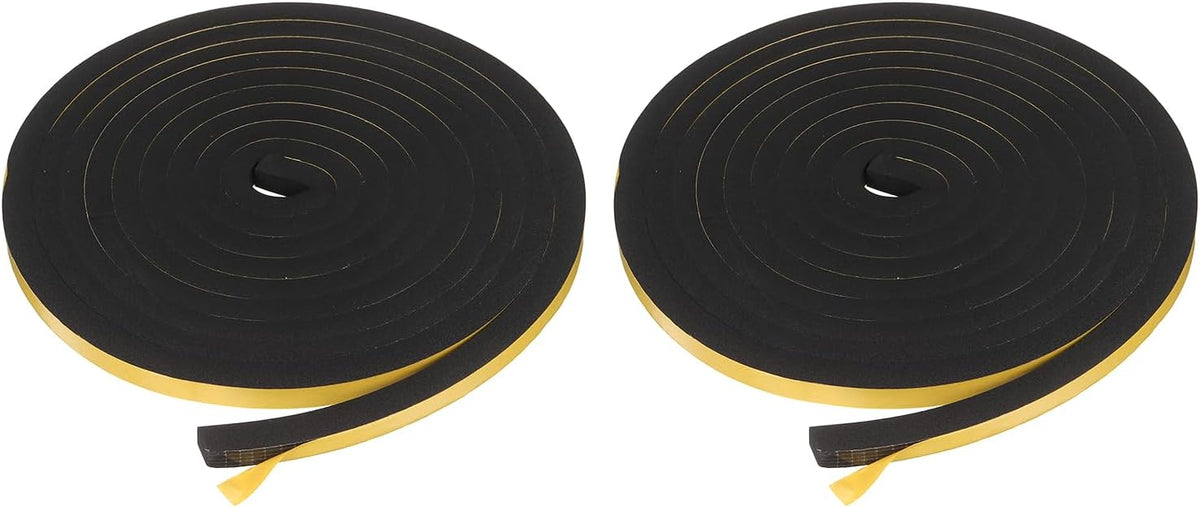 uxcell 2 piezas de burlete para puerta (negro, 3\/8" x 1\/2"...