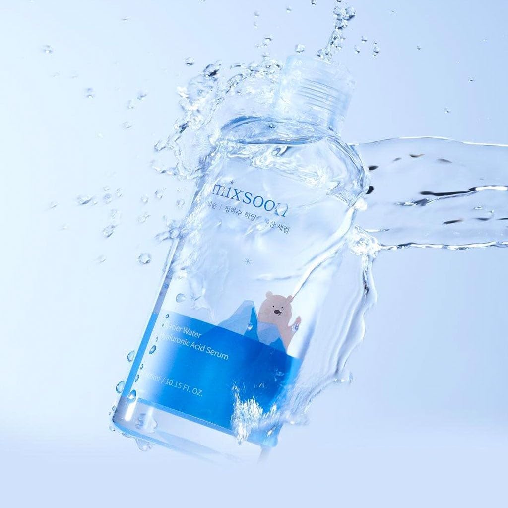 mixsoon Glacier Water - Suero de ácido hialurónico para hidratación...
