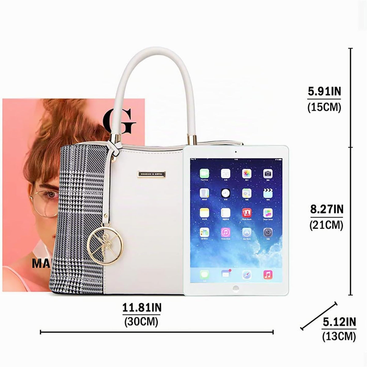 KURGOOL Bolsos y bolsos de mano para mujer, bolso de hombro con asa...