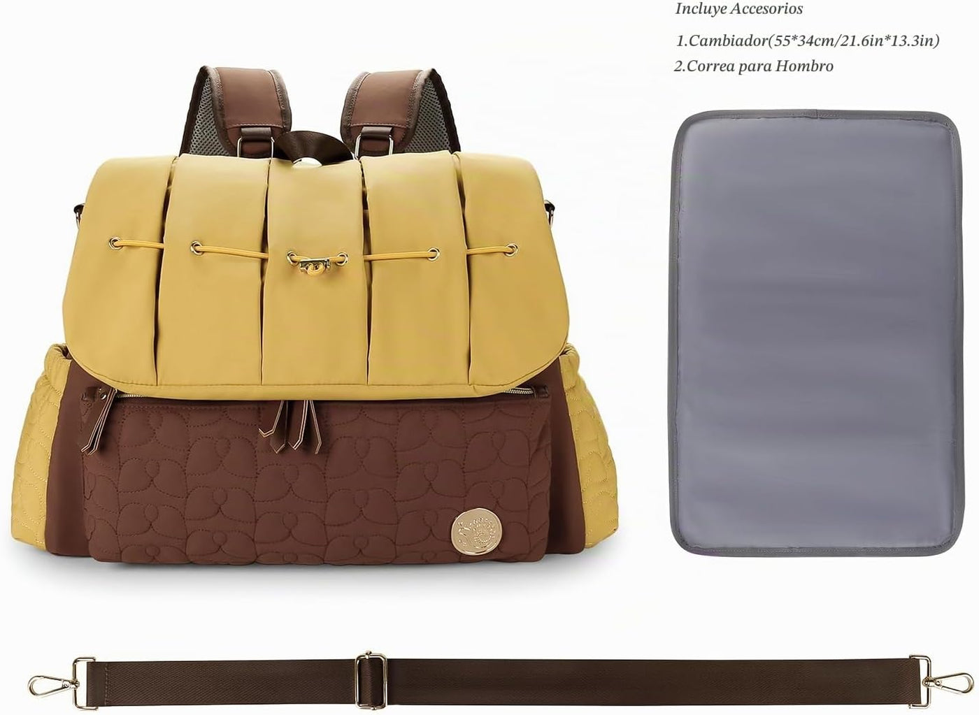 Lmbabter Mochila para pañales, mochila convertible, mochila de viaj...