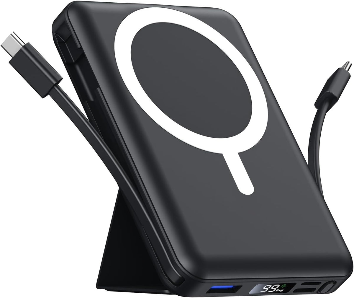 Azmuth para cargador portátil MagSafe, banco de energía magnético d...