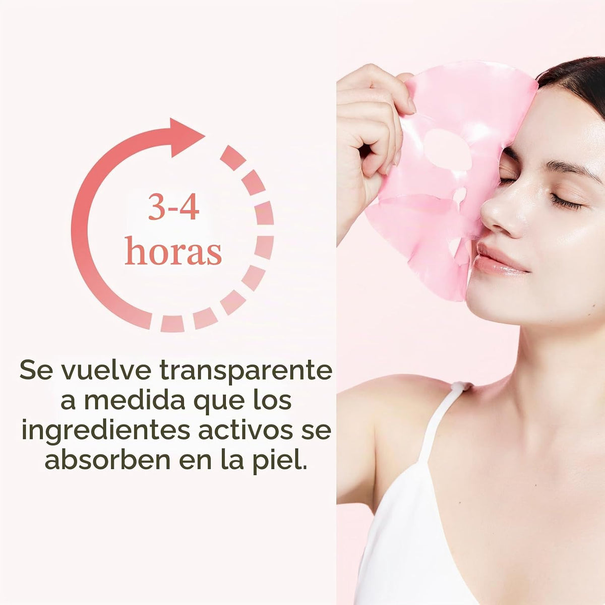 The Face Shop Rose PDRN - Máscara facial de colágeno rosa, esencial...