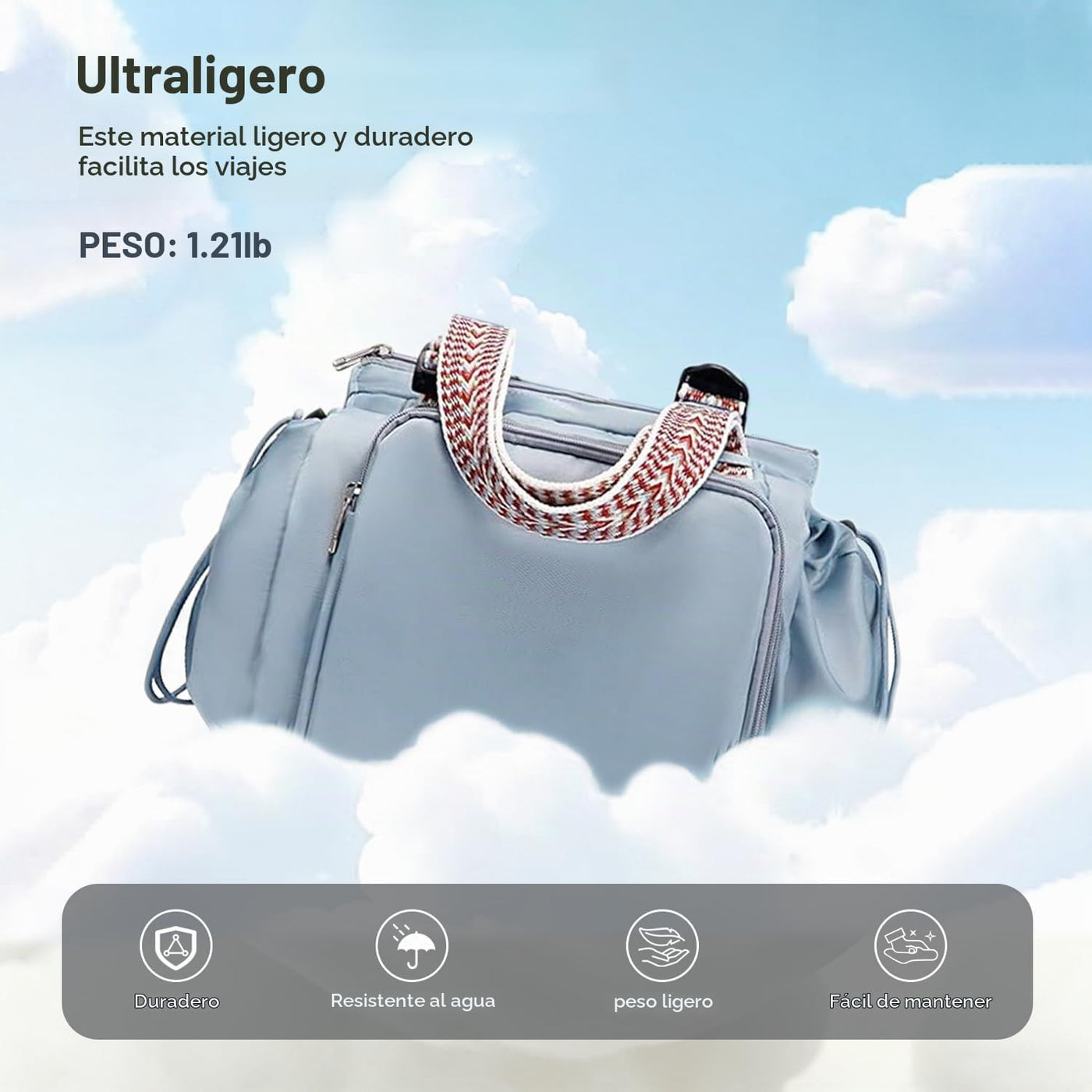 BELLPO Mochila convertible para todos los días, bolsa para pañales,...