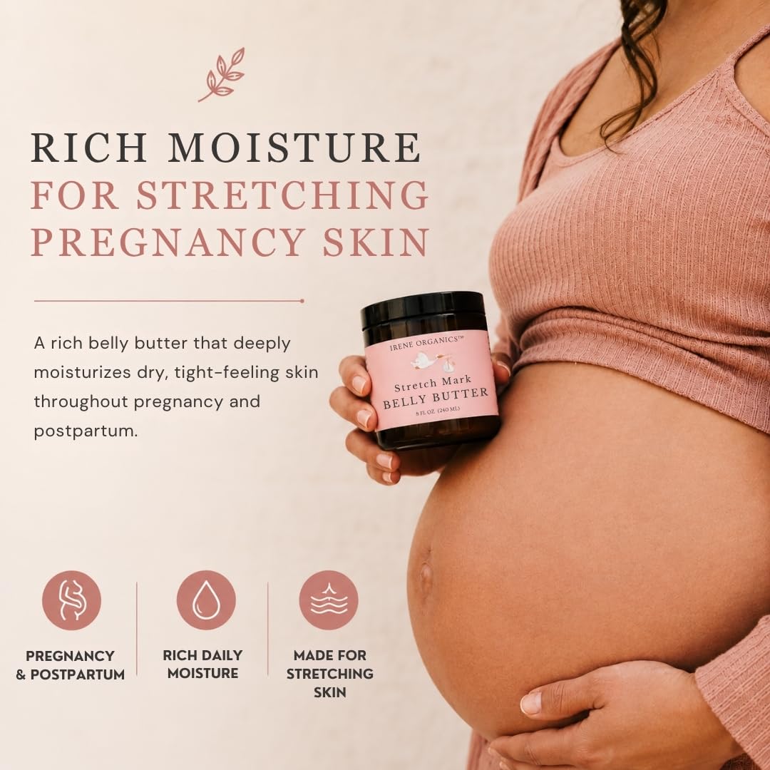 Irene Organics Mantequilla Orgánica para el Vientre para Prevención...