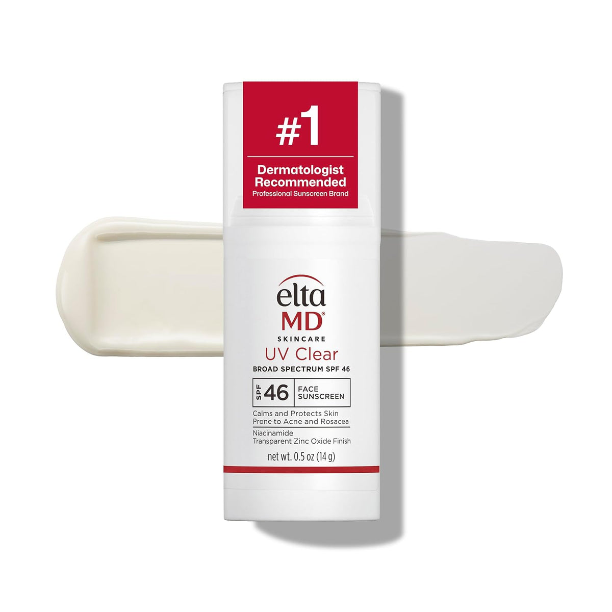 Protector solar facial transparente UV EltaMD con óxido de zinc, si...