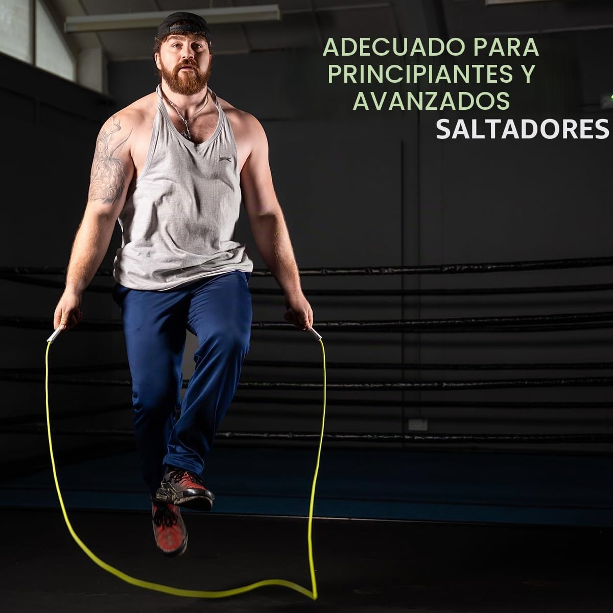 Hererope - Cuerda de saltar de PVC de 0.236 in para hombres y mujer...