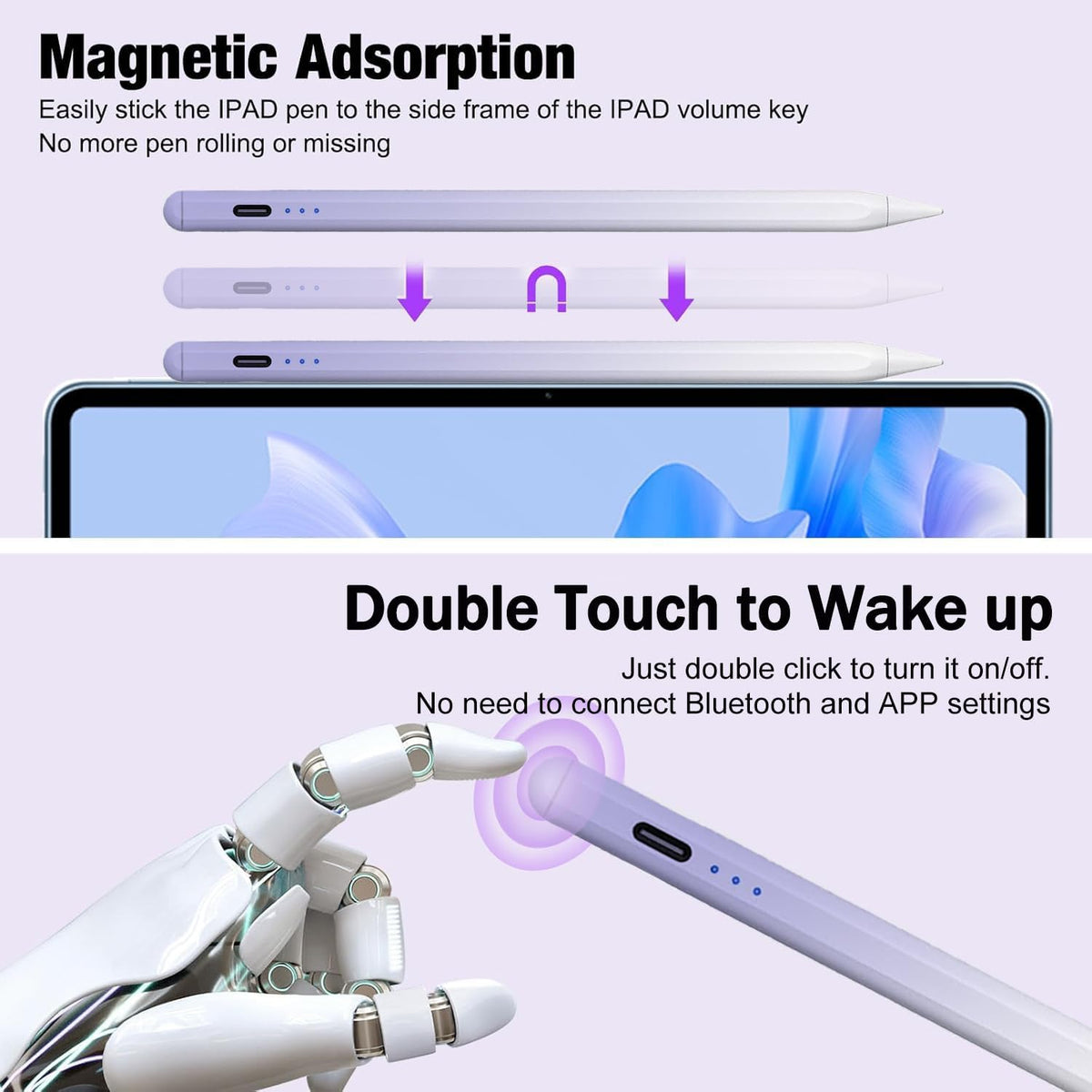 Lápiz capacitivo para Apple 11th A16\/10th 2026-2018, paquete de 2...