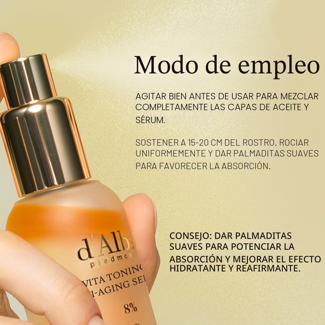 d'alba Piedmont Vita Toning - Suero antienvejecimiento en aeros...